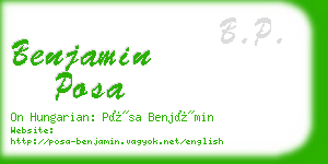 benjamin posa business card